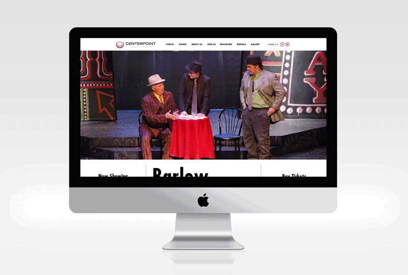 CenterPoint website redesign shown on a desktop display
